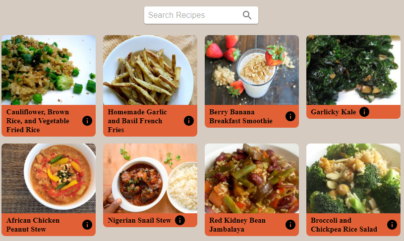 Image of recipes site